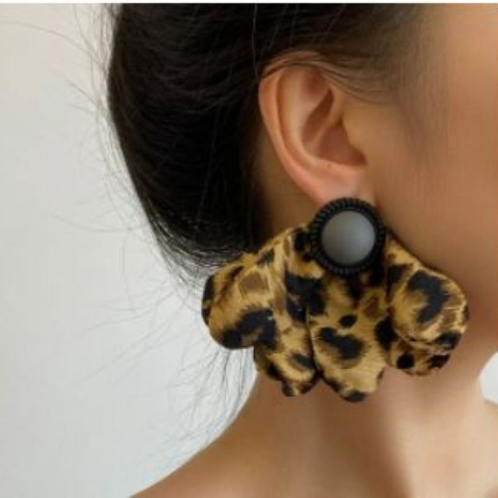 leopard earrings